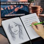 A5 Black Lined Notebook Journal - 160 Pages