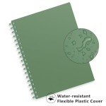 RETTACY A5 College Ruled Spiral Notebook, Dark Green