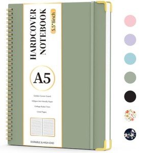 Hardcover A5 Spiral Notebook for Work & School