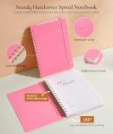 Pink Spiral Notebook Journal with 160 Numbered Pages