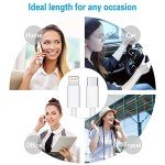 RCTech USB C to Lightning Cable 3Pack 6FT [MFi Certified] iPhone Fast Charger Cable USB-C Power Delivery Charging Cord for iPhone 14/13/12/11/XS/XR/X/8/iPad, White