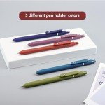 Vintage Gel Pens Set - 5 Fine Point Black