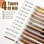 Pastel Gel and Black Ink Pen Set Bundle