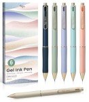 6 Pack Quick Dry Black Gel Pens