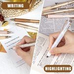 Pastel Gel and Black Ink Pen Set Bundle