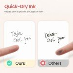 6 Pack Quick Dry Black Gel Pens