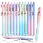 12-Pack Black Gel Pens for Smooth Writing