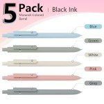 Aesthetic Gel Ink Pens Set - 5 Cute Pens