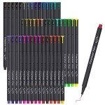 46-Pack Colored Fineliner Pens for Journaling
