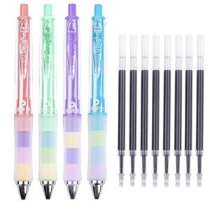 Cute Gel Pens Set - 4 Pcs with Refills