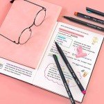 46-Pack Colored Fineliner Pens for Journaling