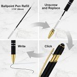 12 Pack Black Gold Ballpoint Pens with Stylus
