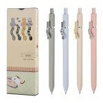 Cute Cat Gel Pens Set - 4 Pcs