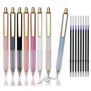 16 Pack Black Ballpoint Pens with Refills