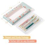 Floral Ballpoint Pen Set - 3 Pieces