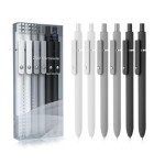 6-Pack Retractable Gel Pens for Smooth Writing