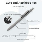 6-Pack Retractable Gel Pens for Smooth Writing