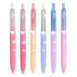 Cute 6-Pack Gel Pens for Smooth Writing