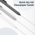 6-Pack Retractable Gel Pens for Smooth Writing