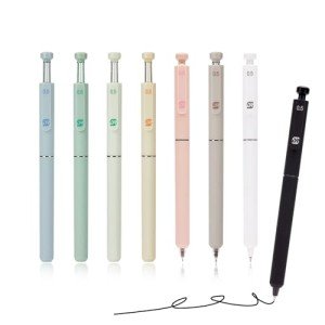 8-Pack Aesthetic Black Gel Pens for Journaling