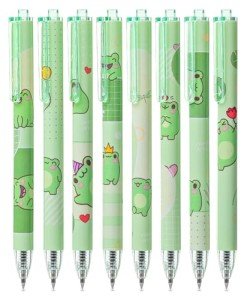 Cute Frog Gel Pens - 8 Pack, Black Ink