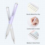 Cute Retractable Gel Pens with Soft Grip – 12 Pack