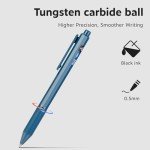 Set of 6 Fine Point Black Gel Pens