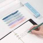 Set of 6 Fine Point Black Gel Pens