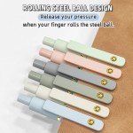 6 Pcs Quick Dry Black Gel Pens - Morandi Gold