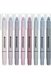 8-Pack No Bleed Gel Highlighters and Pens