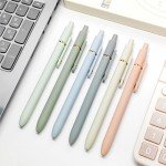 6 Pcs Quick Dry Black Gel Pens - Morandi Gold