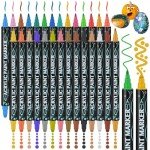 28 Color Dual Tip Acrylic Paint Pens