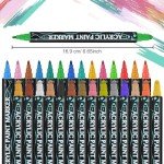 28 Color Dual Tip Acrylic Paint Pens