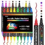 18-Piece Dual Tip Acrylic Paint Marker Set