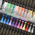 24 Colors Acrylic Paint Pens - Dual Tip Markers