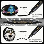 24 Colors Acrylic Paint Pens - Dual Tip Markers