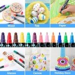 26 Color Dual Tip Acrylic Paint Markers