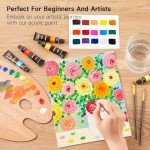Acrylic Paint Set - 16 Tubes, Non-Toxic Colors
