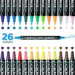 26 Color Dual Tip Acrylic Paint Markers