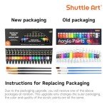 Acrylic Paint Set - 16 Tubes, Non-Toxic Colors