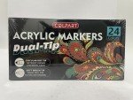 Dual Tip Acrylic Paint Markers - 24 Colors