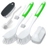 Holikme 5-Pack Green Kitchen Cleaning Brushes