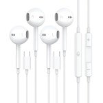 2 Pack USB C Headphones for iPhone 16 Pro Max iPad, Wired Earbuds with Microphone HiFi Stereo Surround Sounds Volume Contorl Compatible for Samsung S24 Ultra S23 S22 S21 S20 Pixel 8 7 6