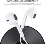 Apple Earbuds Wired 2 Pack Lightning Headphones for iPhone Earphones [MFi Certified] with Built-in Microphone & Volume Control HiFi Stereo Compatible with iPhone 14/13/12/11/XR/XS/X/8/7/SE