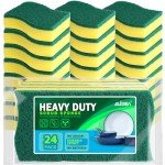 24-Pack Heavy Duty Scrub Sponges for Easy Cleaning