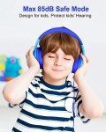 ELECDER Kids Headphones, S8 Wired Headphones for Kids with Microphone for Boys Girls, Adjustable 85dB/94dB Volume Limited (Navy/Blue)