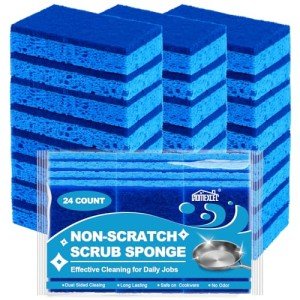 24 Non-Scratch Dual-Sided Kitchen Sponges