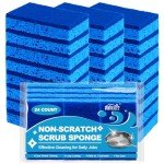 24 Non-Scratch Dual-Sided Kitchen Sponges