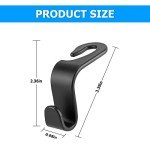 4PCS Car Headrest Hooks for Backseat Storage