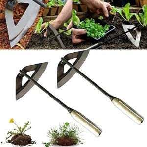Durable All-Steel Hollow Hoe Gardening Tools (2PCS)